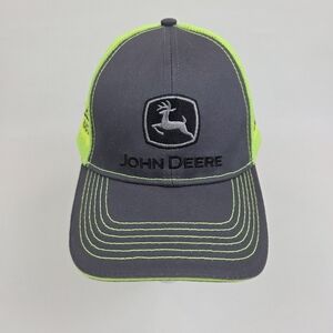 John Deere Hat Cap Green Gray "The Legend Runs On" Snapback Adjustable
